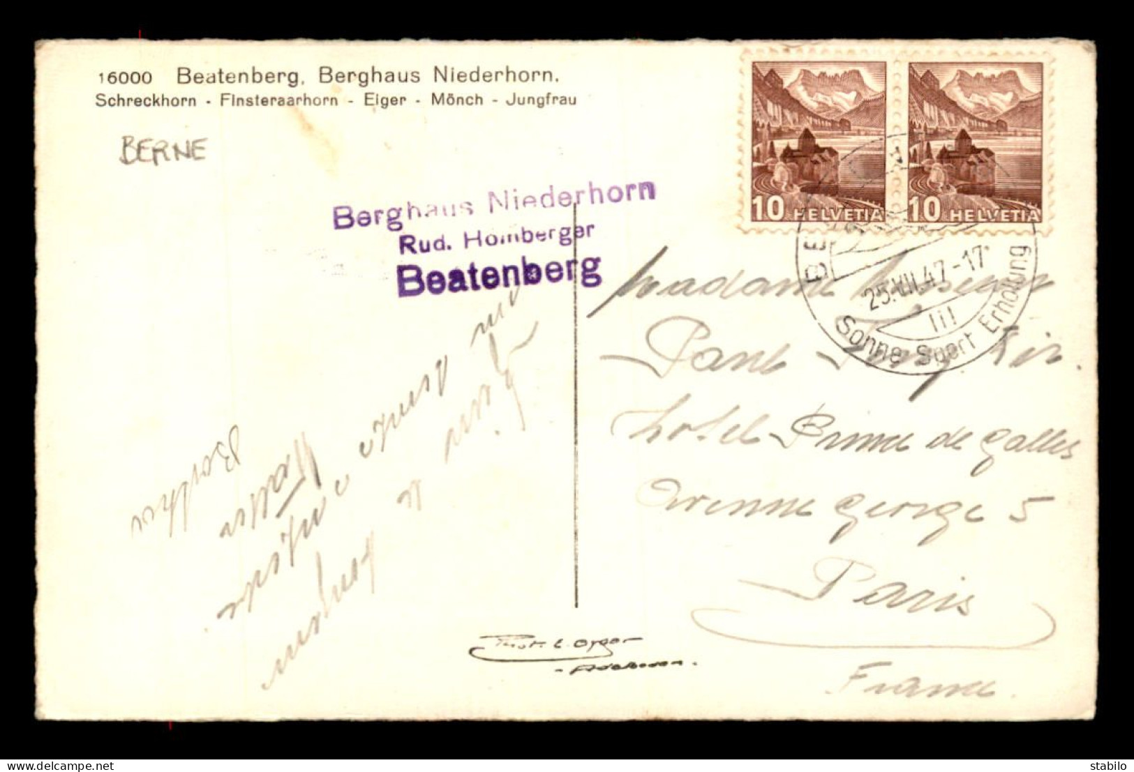 SUISSE - BEATENBERG - BERGHAUS NIEDERHORN - EDITEUR E. GYGER - Other & Unclassified