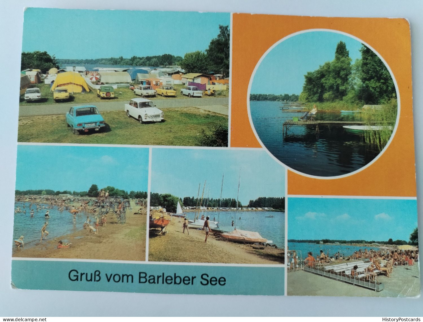 Gruß Vom Barleber See, Magdeburg, Zeltplatz, DDR-Autos, 1983 - Magdeburg