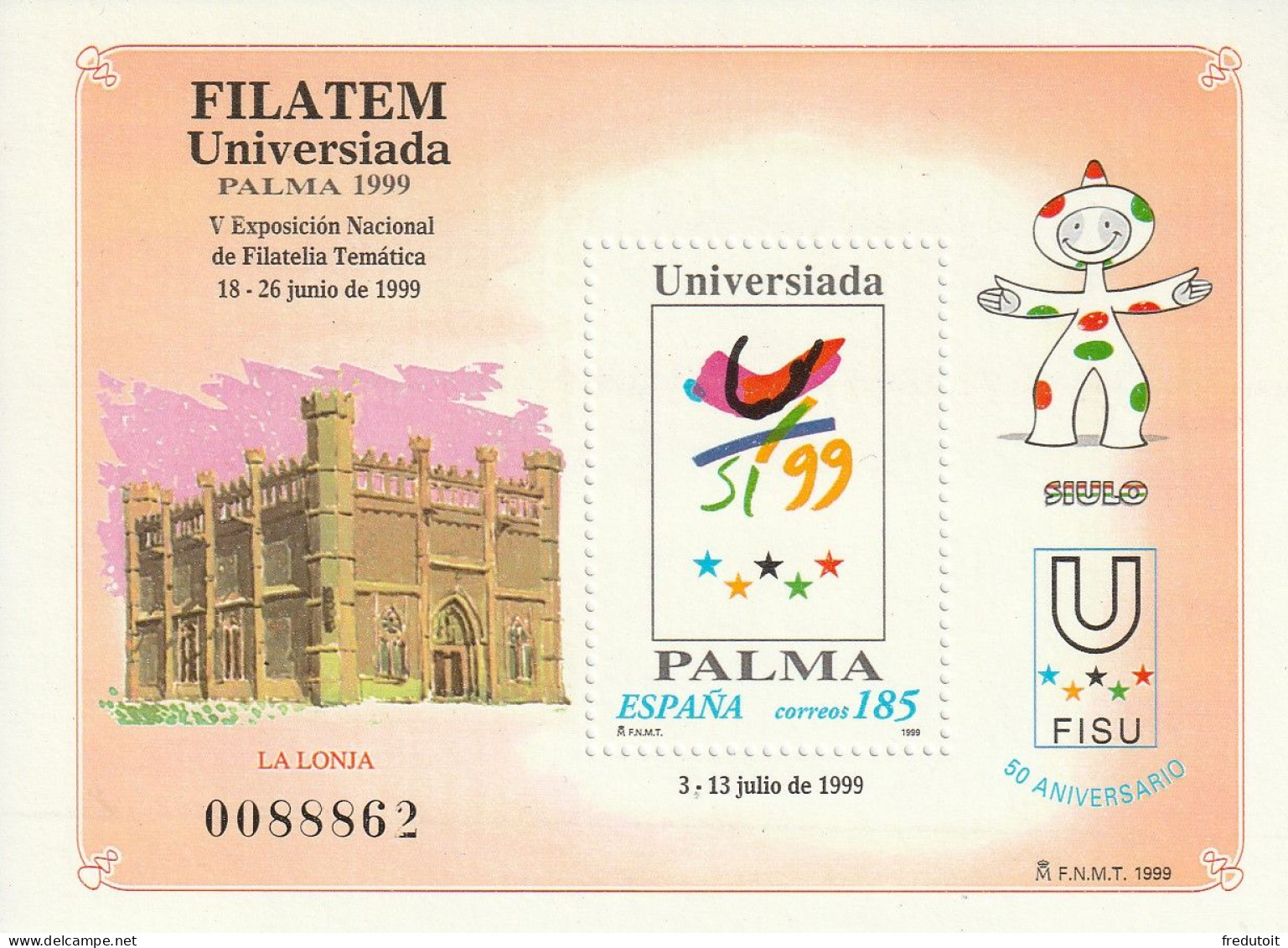 ESPAGNE - BLOC N°81 ** (1999) "Exfilna'99" - Blocks & Sheetlets & Panes