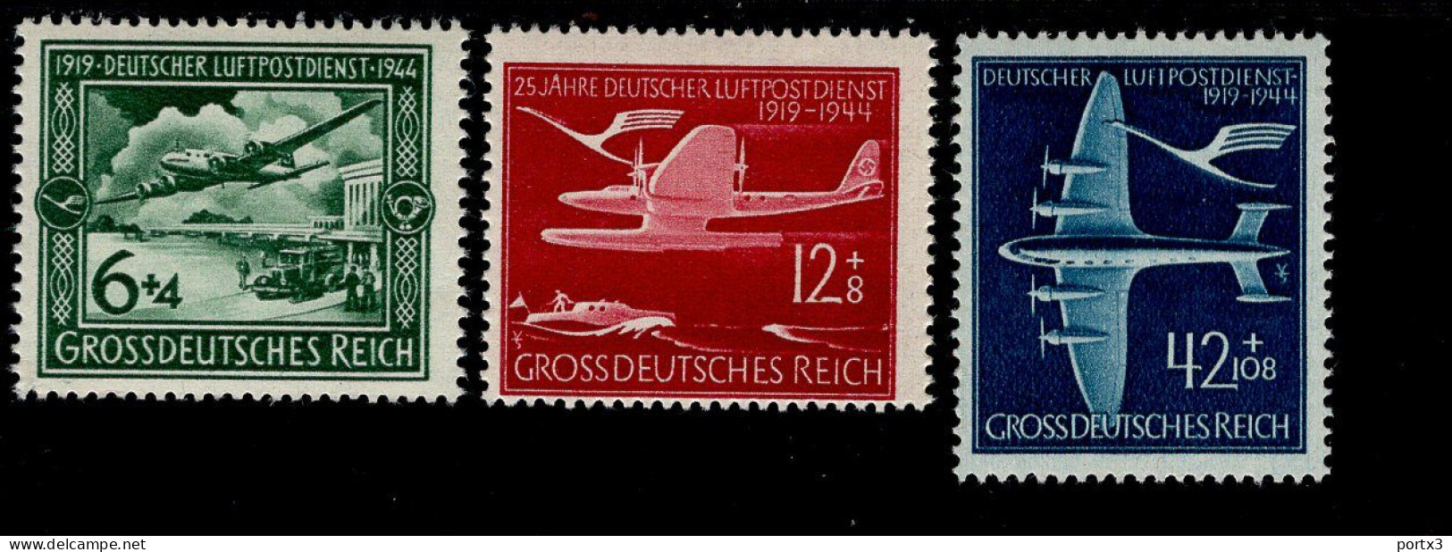 Deutsches Reich 866 - 868Luftpostdienst MNH Postfrisch ** Neuf - Unused Stamps