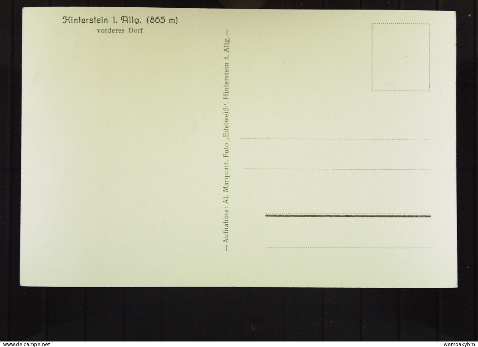 AK Von Hinterstein Im Allg. Mit Vorderem Dorf -nicht Gelaufen Um 1930 - Hindelang