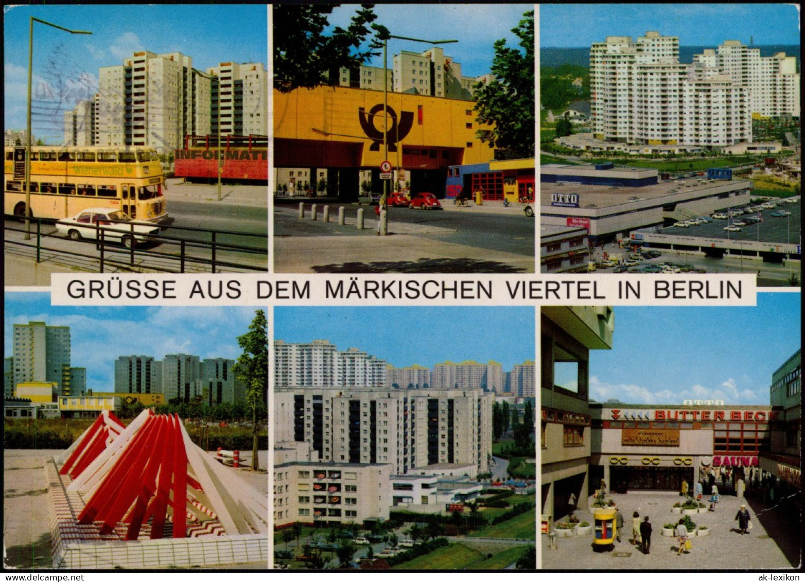 Ansichtskarte Reinickendorf-Berlin Märkisches Viertel Post Hochhäuser 1988 - Reinickendorf