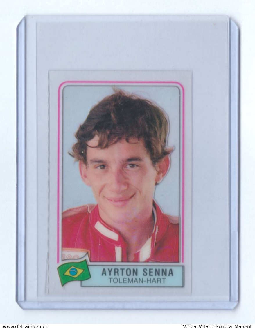 AYRTON SENNA Rookie TOLEMAN-HART F1 PANINI GRAND PRIX 1984 RARE ORIGINAL CARD EXCELLENT CONDITION - Car Racing - F1