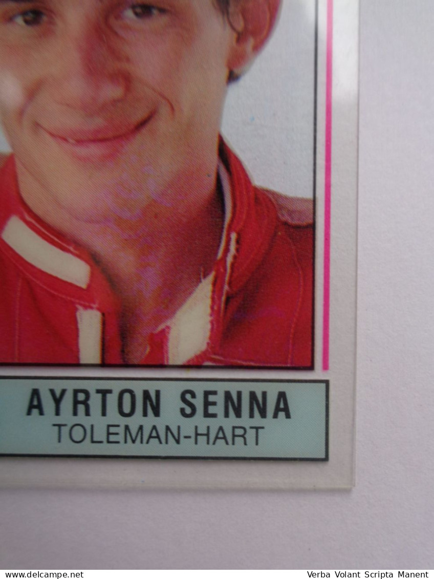 AYRTON SENNA Rookie TOLEMAN-HART F1 PANINI GRAND PRIX 1984 RARE ORIGINAL CARD EXCELLENT CONDITION