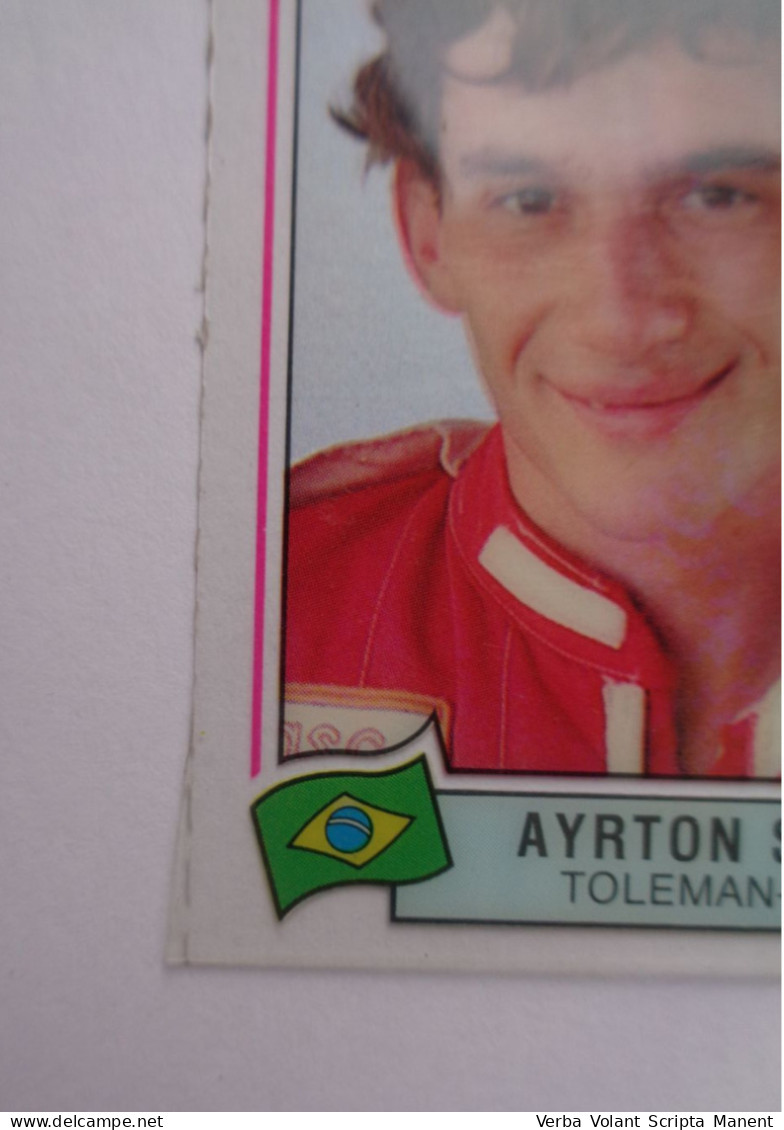 AYRTON SENNA Rookie TOLEMAN-HART F1 PANINI GRAND PRIX 1984 RARE ORIGINAL CARD EXCELLENT CONDITION