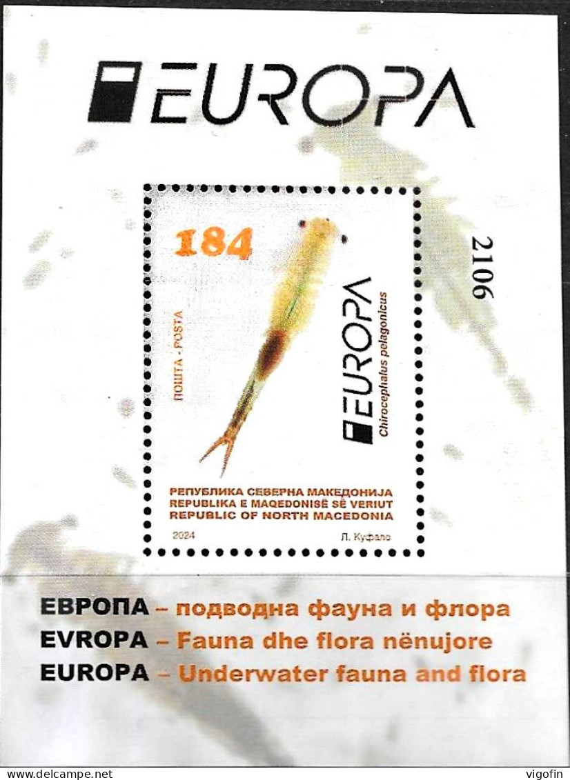 NMK 2024-09 EUROPA CEPT, NORTH MACEDONIA, S/S, MNH - Macédoine Du Nord