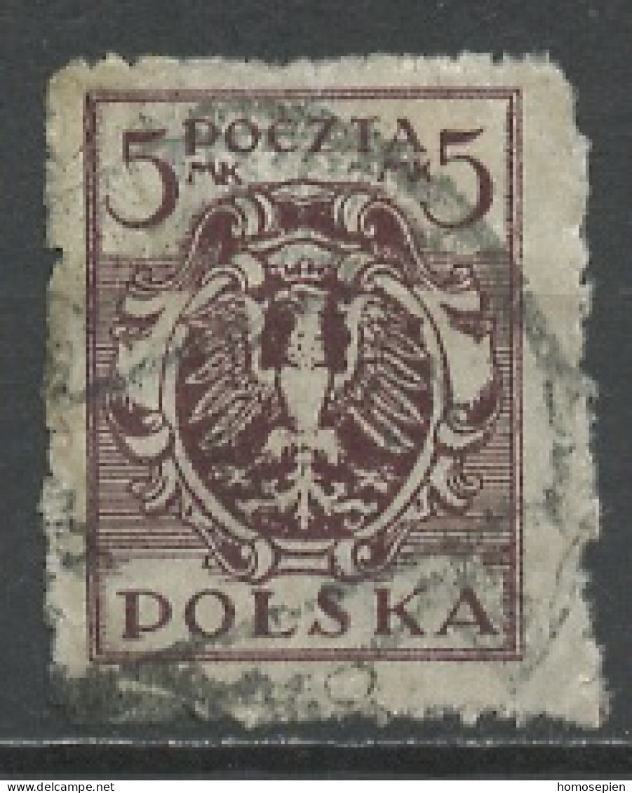 Pologne - Poland - Polen 1921-22 Y&T N°222 - Michel N°151 (o) - 5m Aigle National - K13,5 - Used Stamps