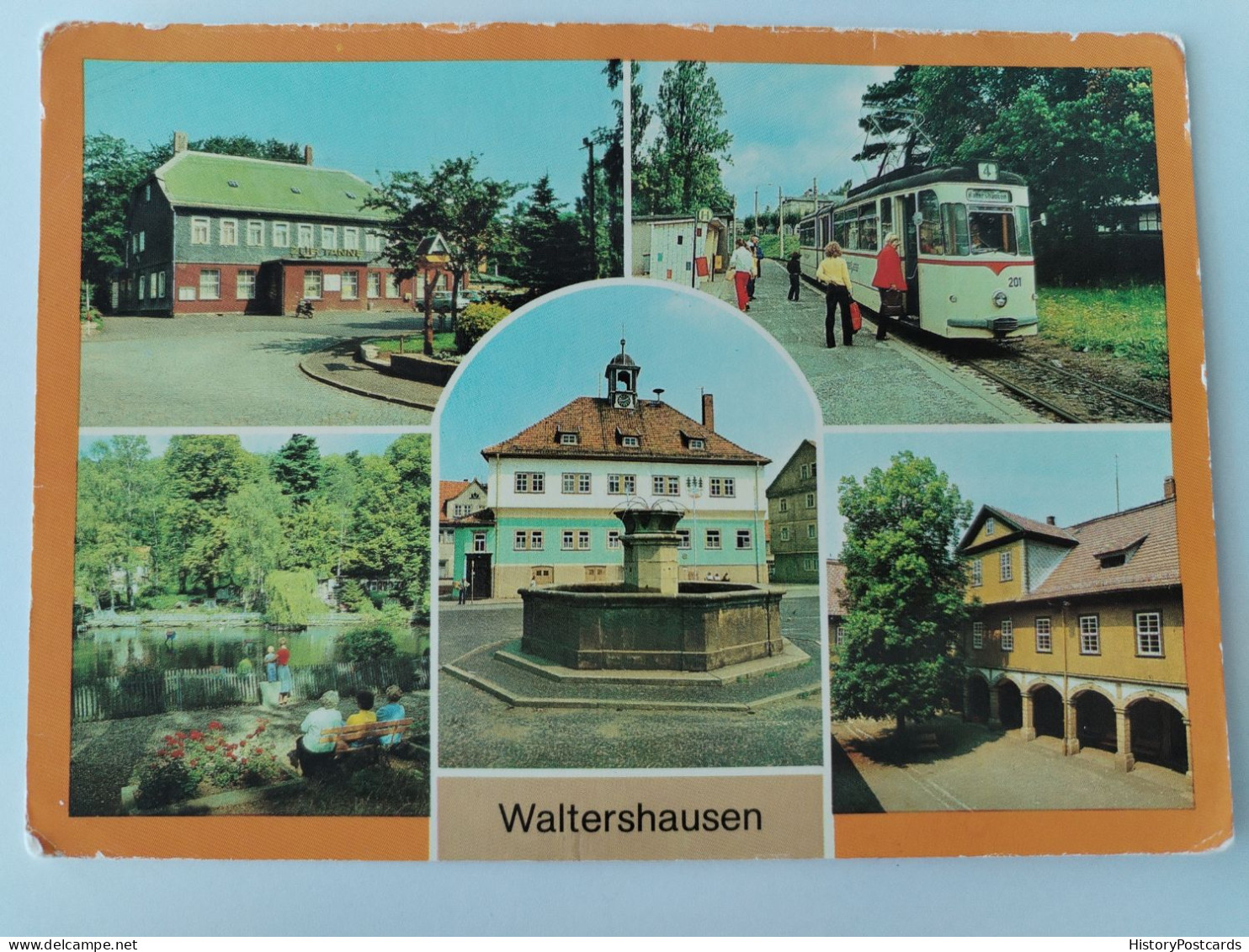 Waltershausen, Kr. Gotha, Strassenbahn, Gaststätte U. A., 1988 - Waltershausen