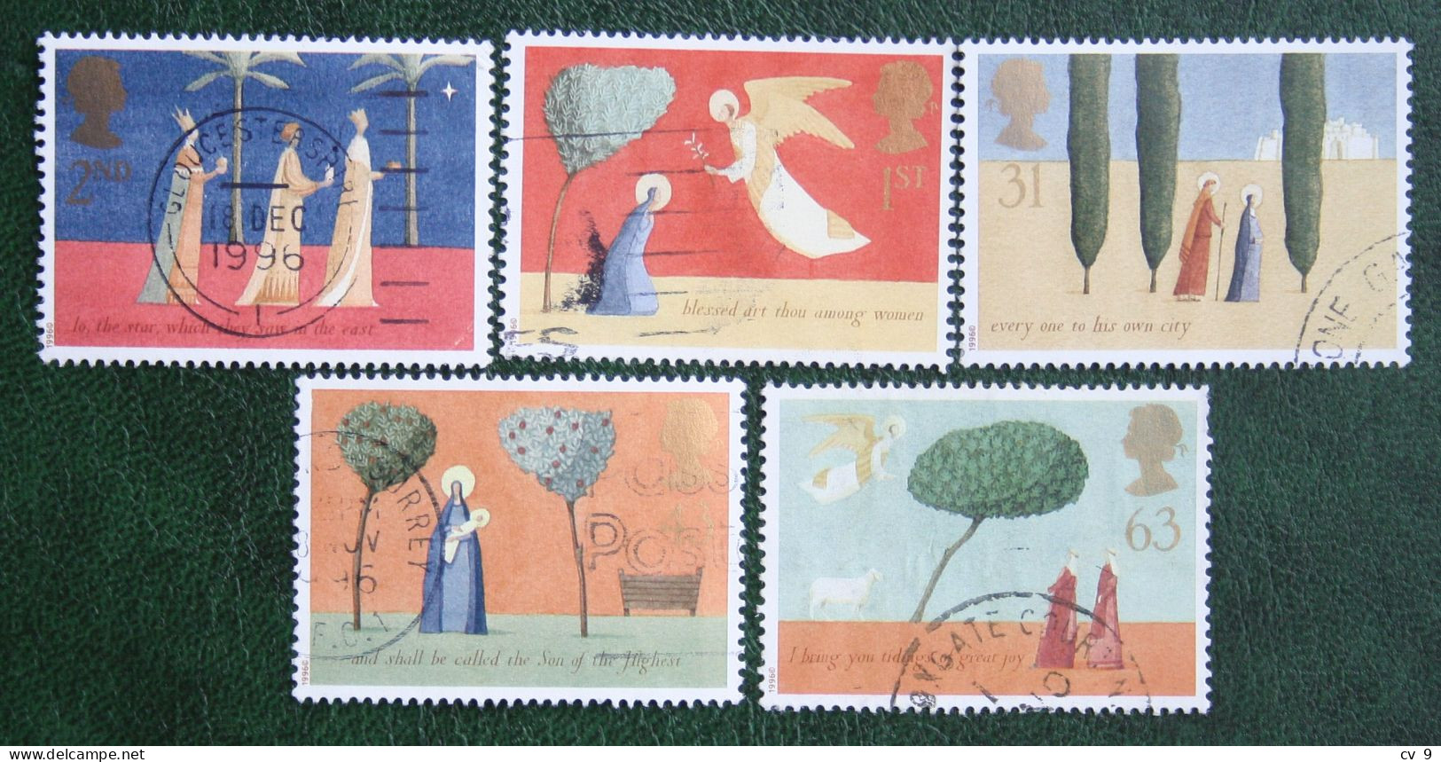 Natale Weihnachten Xmas Noel Kerst (Mi 1662-1666) 1996 Used Gebruikt Oblitere ENGLAND GRANDE-BRETAGNE GB GREAT BRITAIN - Used Stamps