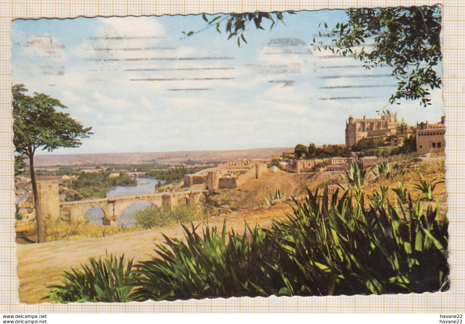 8AK4294 TOLEDO VUE PARTIELLE DE SAN JEAN DES ROIS ET PONT SAINT MARTIN 2 SCANS - Toledo