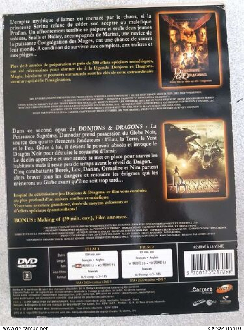 DVD 2 Films - Donjons & Dragons 1 + Donjons & Dragons 2 La Puissance Suprème - Other & Unclassified
