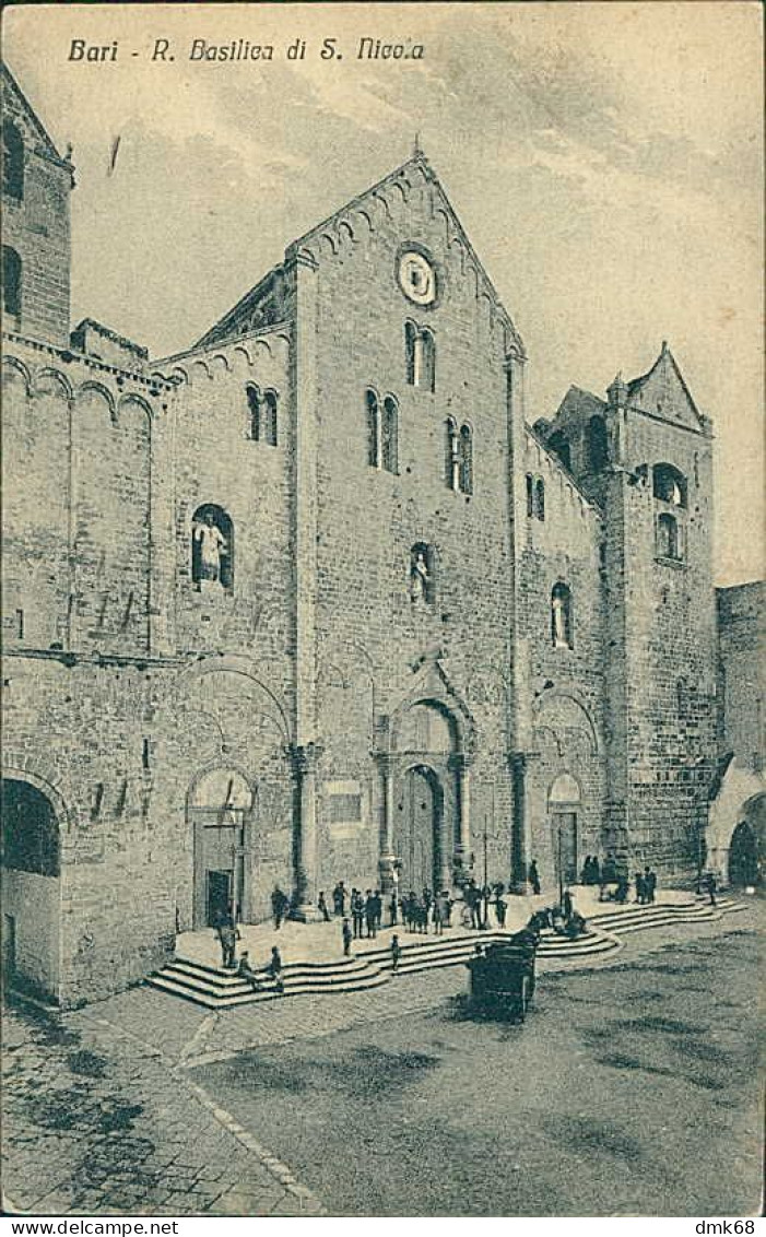 BARI - R. BASILICA DI SAN NICOLA - EDIZIONE CAPITANEO - SPEDITA 1927 (20834) - Bari