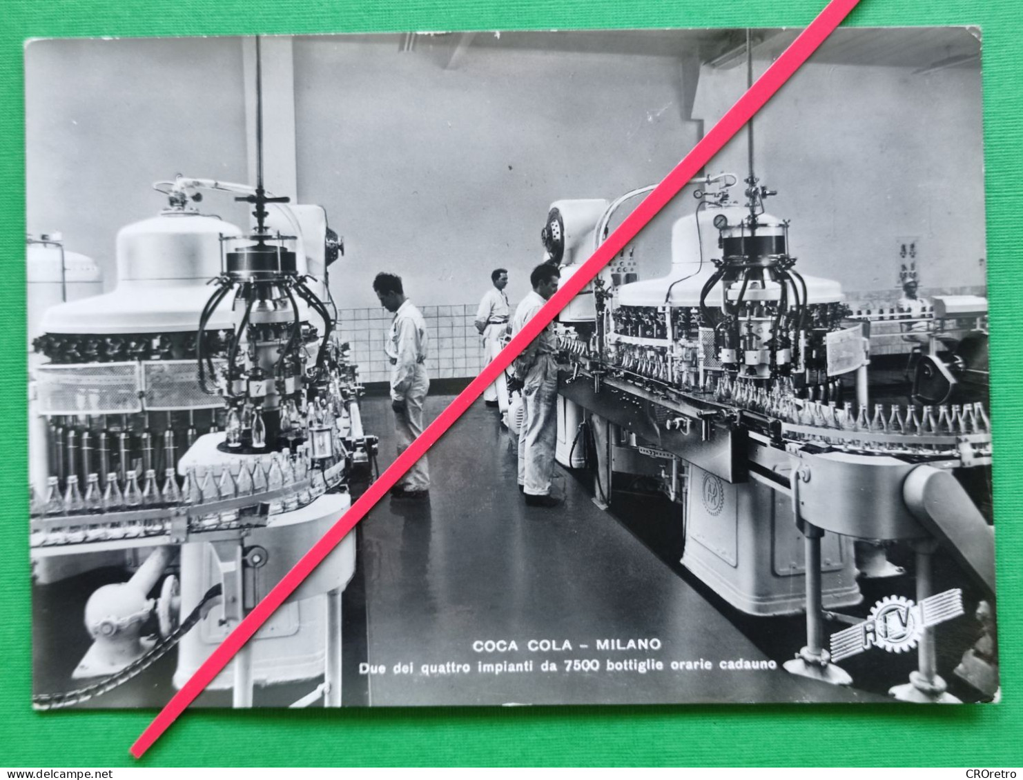 COCA COLA - MILANO, Factory Industrial Lines, Photo Postcard 1950's (DCP01) - Advertising