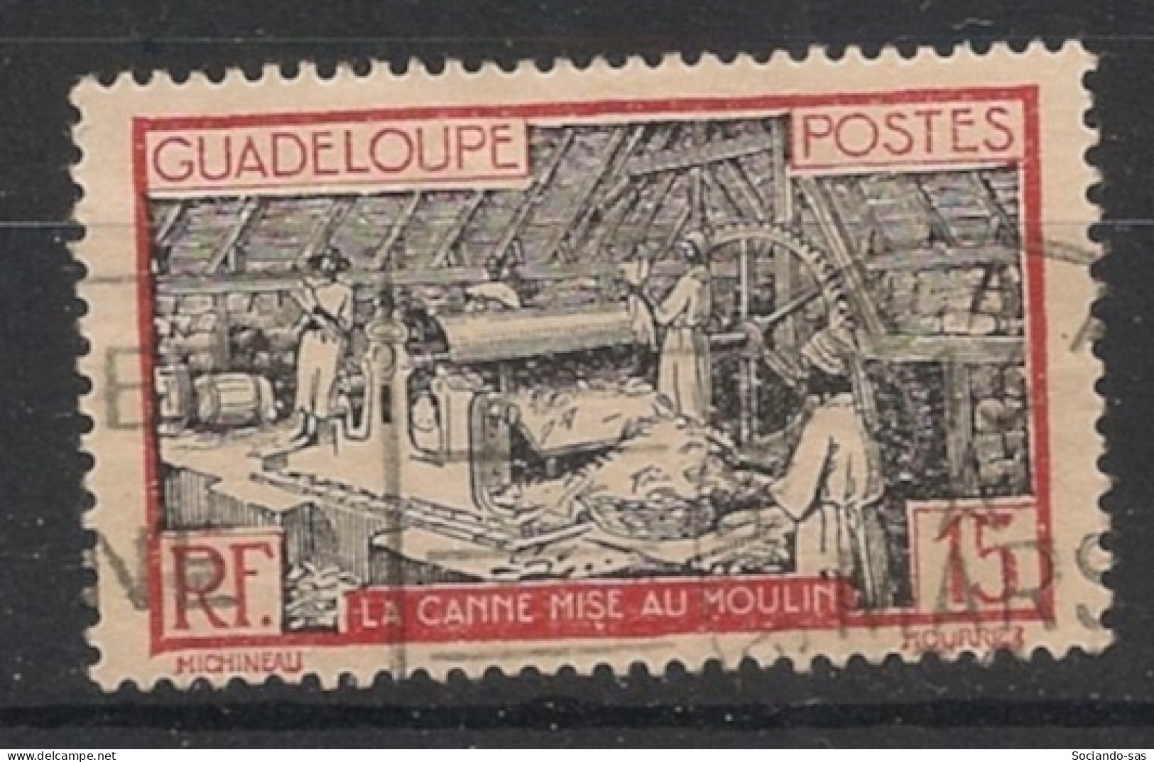GUADELOUPE - 1928-38 - N°YT. 104 - Canne à Sucre 15c - Oblitéré / Used - Gebraucht