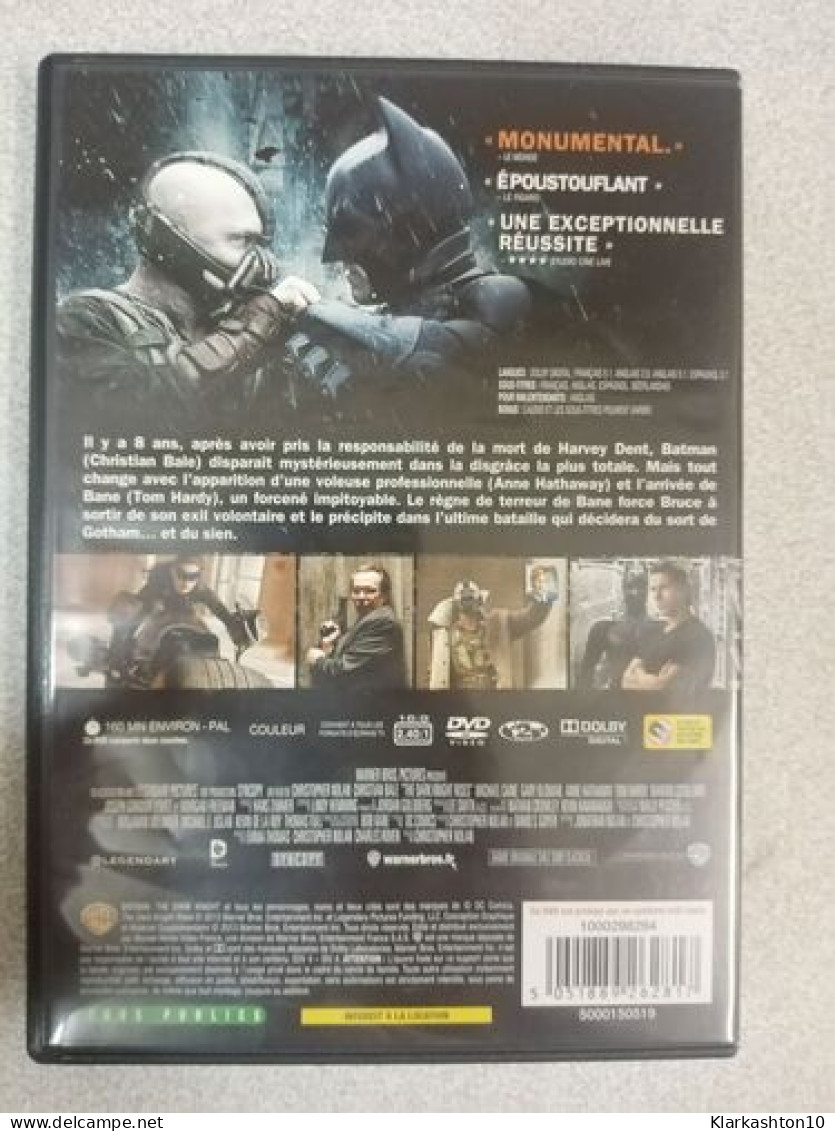 DVD - The Dark Knight Rises (Christian Bale) - Other & Unclassified