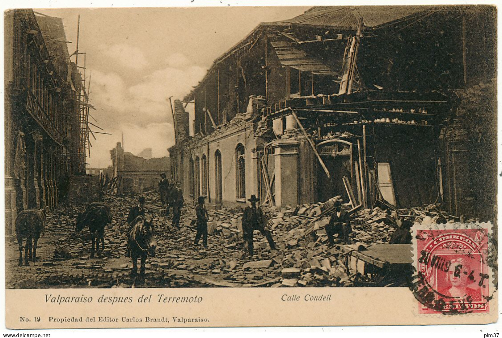 VALPARAISO  Despues Del Terremoto - Casa Condell - Chile