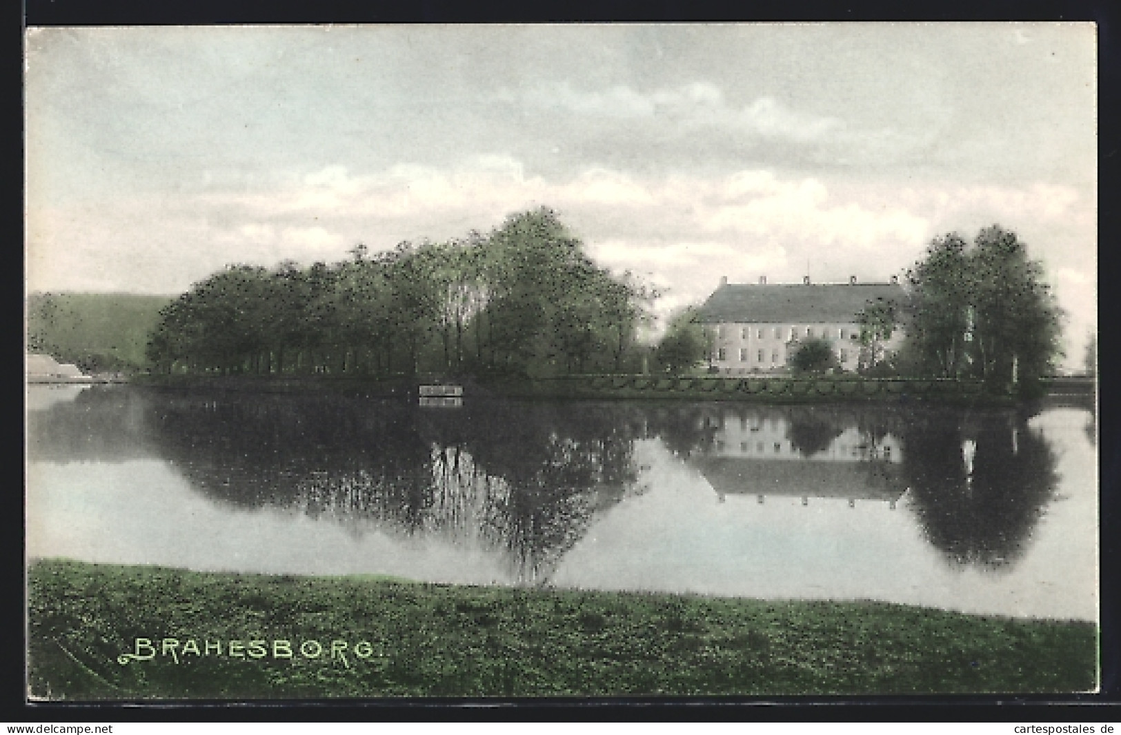 AK Brahesborg, Blick über Den See Zum Schloss  - Denmark