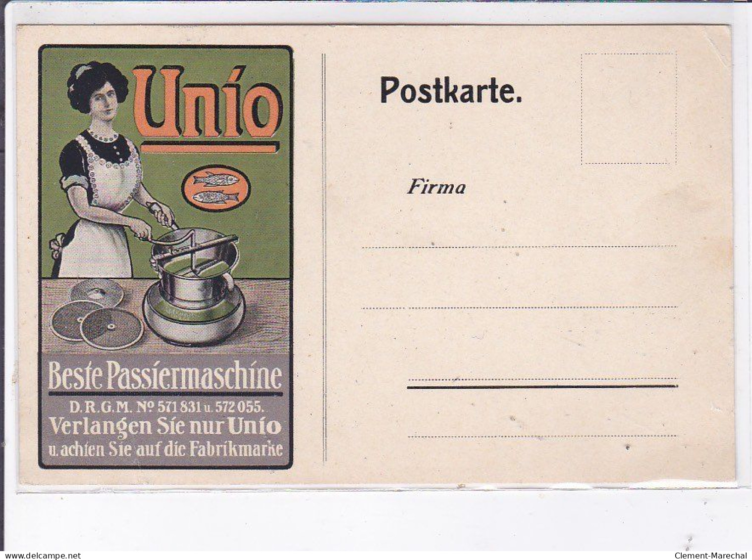 PUBLICITE : "Unio" Beste Passiermaschine - Cuisine - état - Advertising