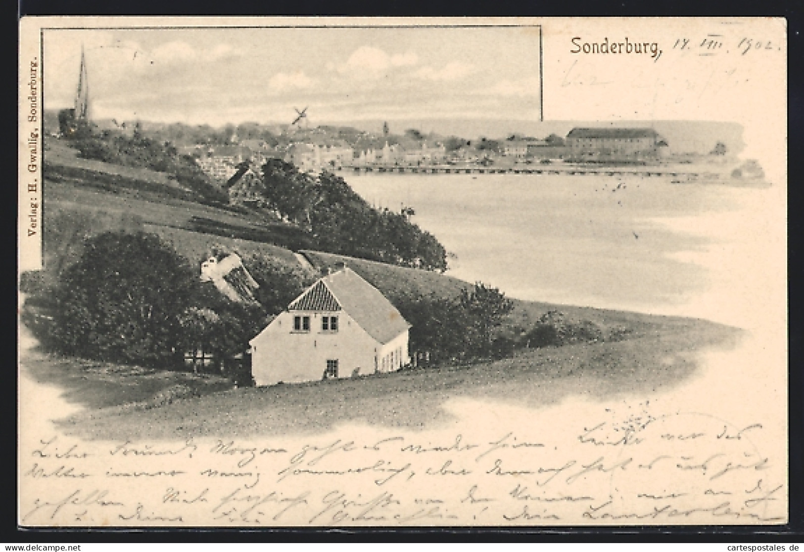 AK Sonderburg, Ortsansicht Aus Der Ferne  - Denmark