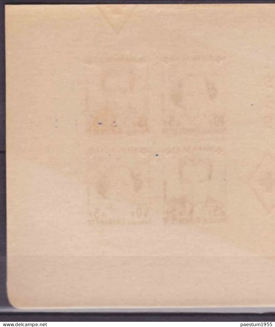 Quart-bloc MONACO NEUF** MNH 1949 Croix-Rouge Monégasque Prince Rainier - Princesse Charlotte  3B - Blocks & Sheetlets