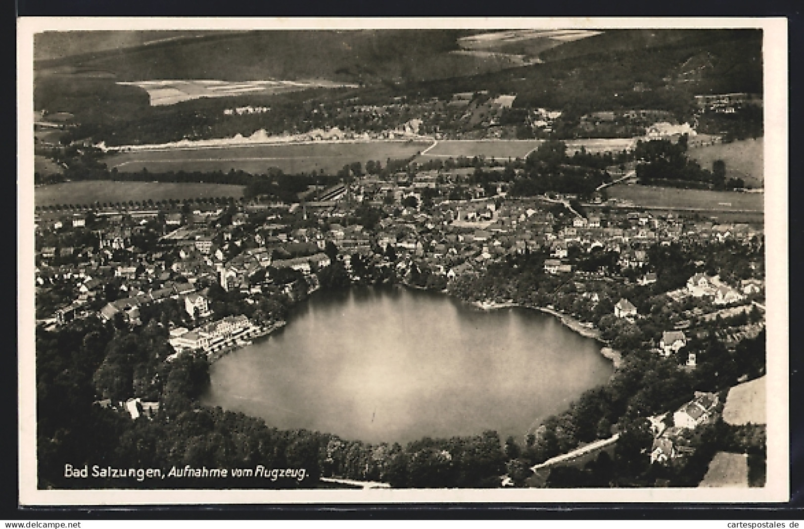 AK Bad Salzungen, Ortsansicht Mit See Vom Flugzeug Aus  - Bad Salzungen