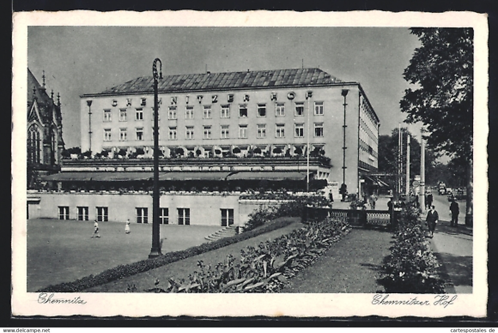 AK Chemnitz, Hotel Chemnitzer Hof Mit Anlagen Und Strasse  - Chemnitz