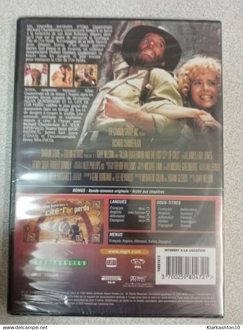 DVD - Allan Quatermain And The Lost City Of Gold (Richard Chamberlain Et Sharon Stone) - Autres & Non Classés