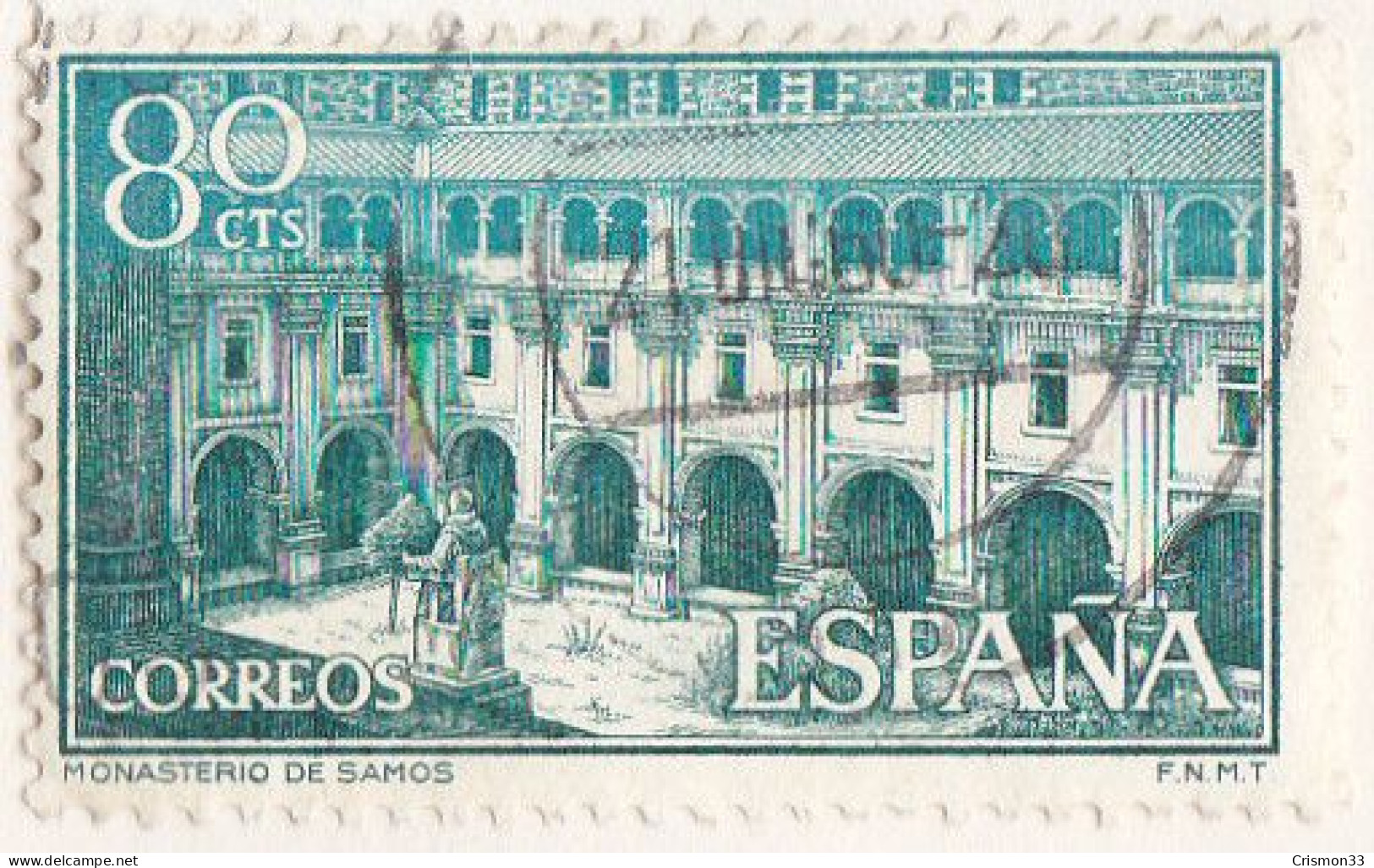 1960 - ESPAÑA - REAL MONASTERIO DE SAMOS - EDIFIL 1322 - Oblitérés