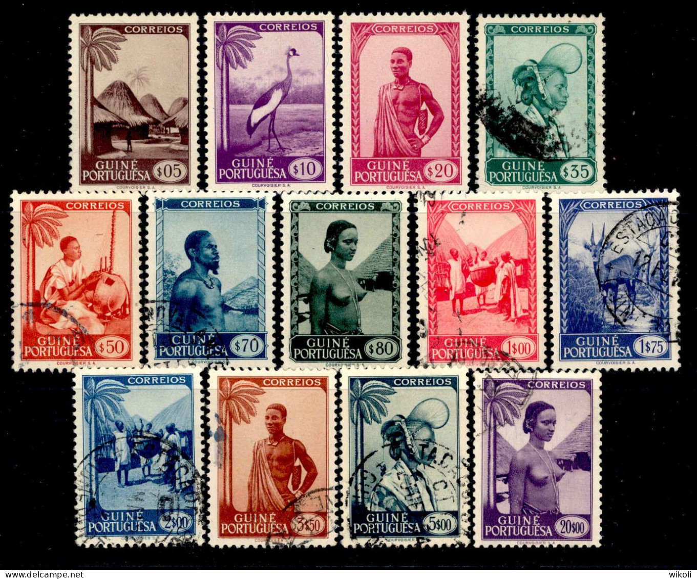 ! ! Portuguese Guinea - 1948 Motifs & Portraits (Complete Set) - Af. 248 To 260 - Used - Portuguese Guinea
