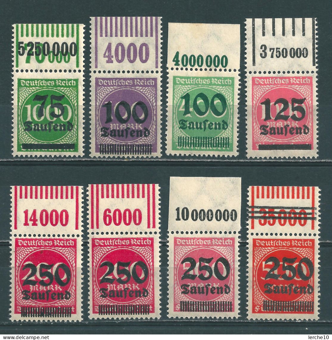 MiNr. 288-296 ** Oberrand  (0401) - Unused Stamps