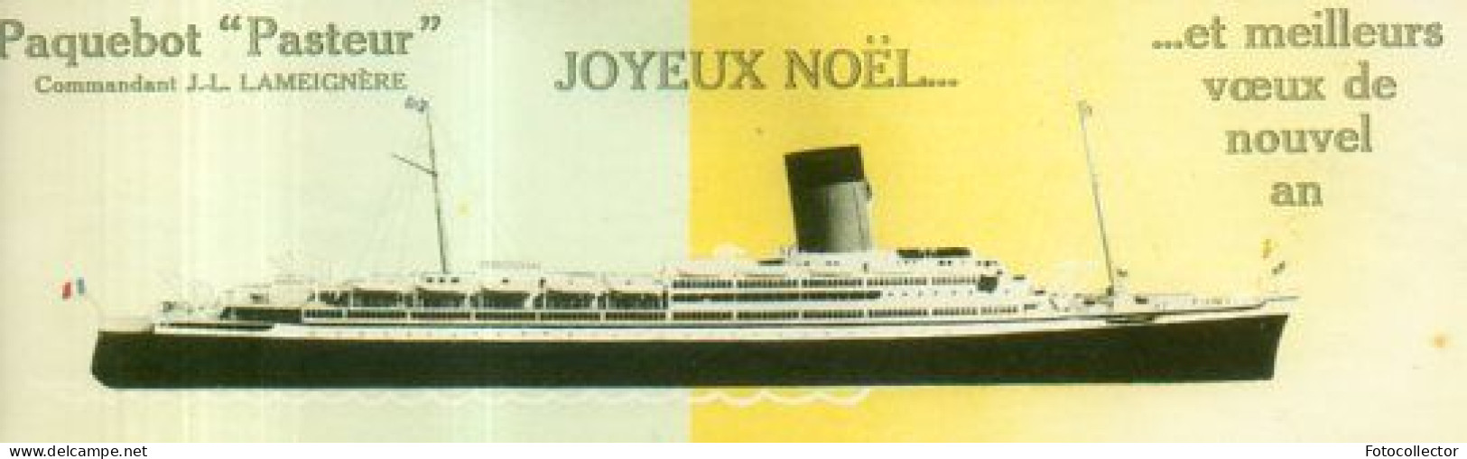 Joyeux Noel Avec Le Paquebot Pasteur - Bateaux