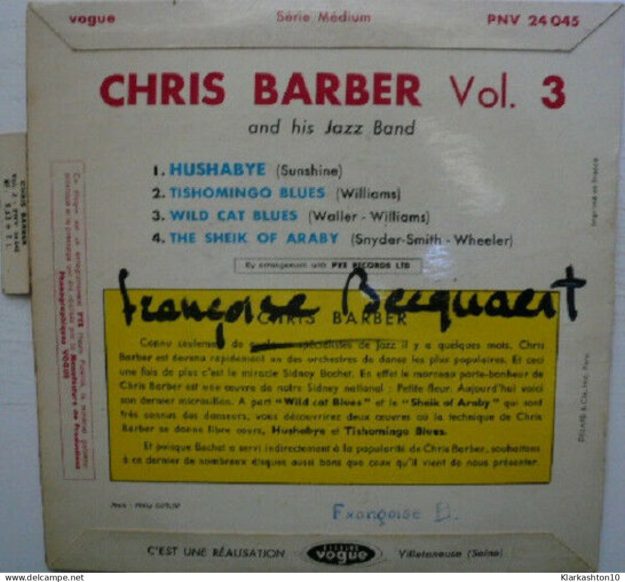 Chris Barber And His Jazz Band Vol. 3 - Unclassified