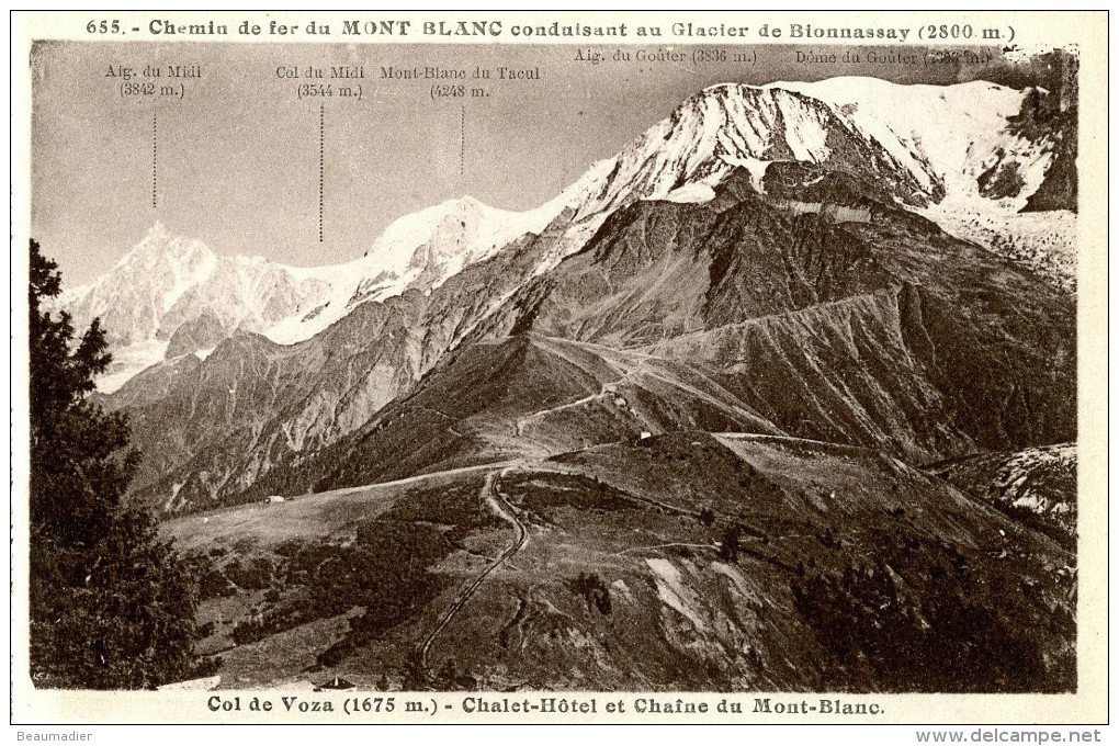Savoie Train Du Mont Blanc Col De Voza Glacier De Bionnassay - Otros & Sin Clasificación