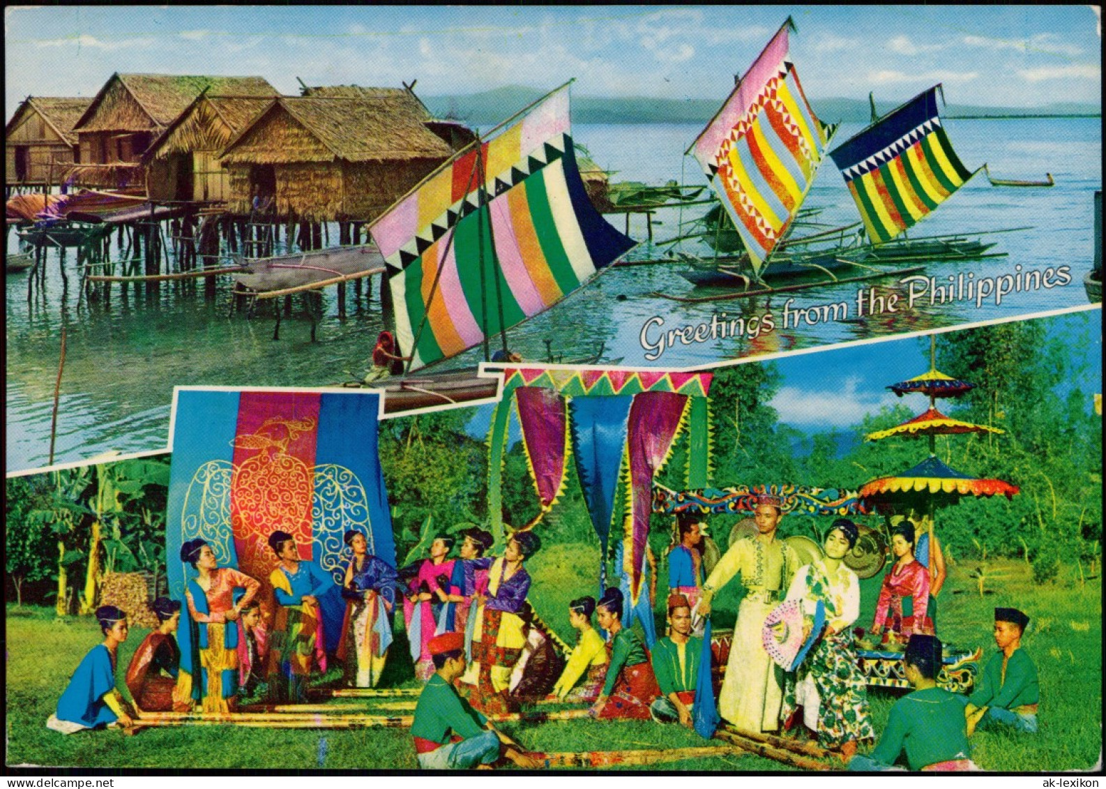 Postcard Philippines Häuser Im Meer - Native Typen 1980 - Philippines