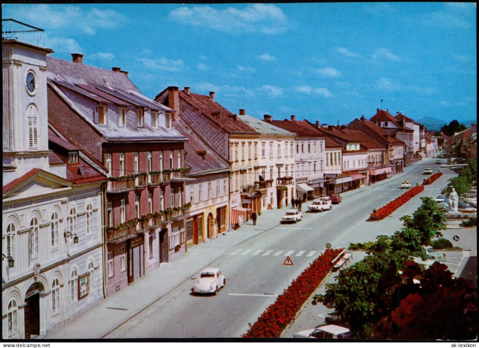 Ansichtskarte Bad Hall Straßenpartie VW Käfer 1972 - Andere & Zonder Classificatie