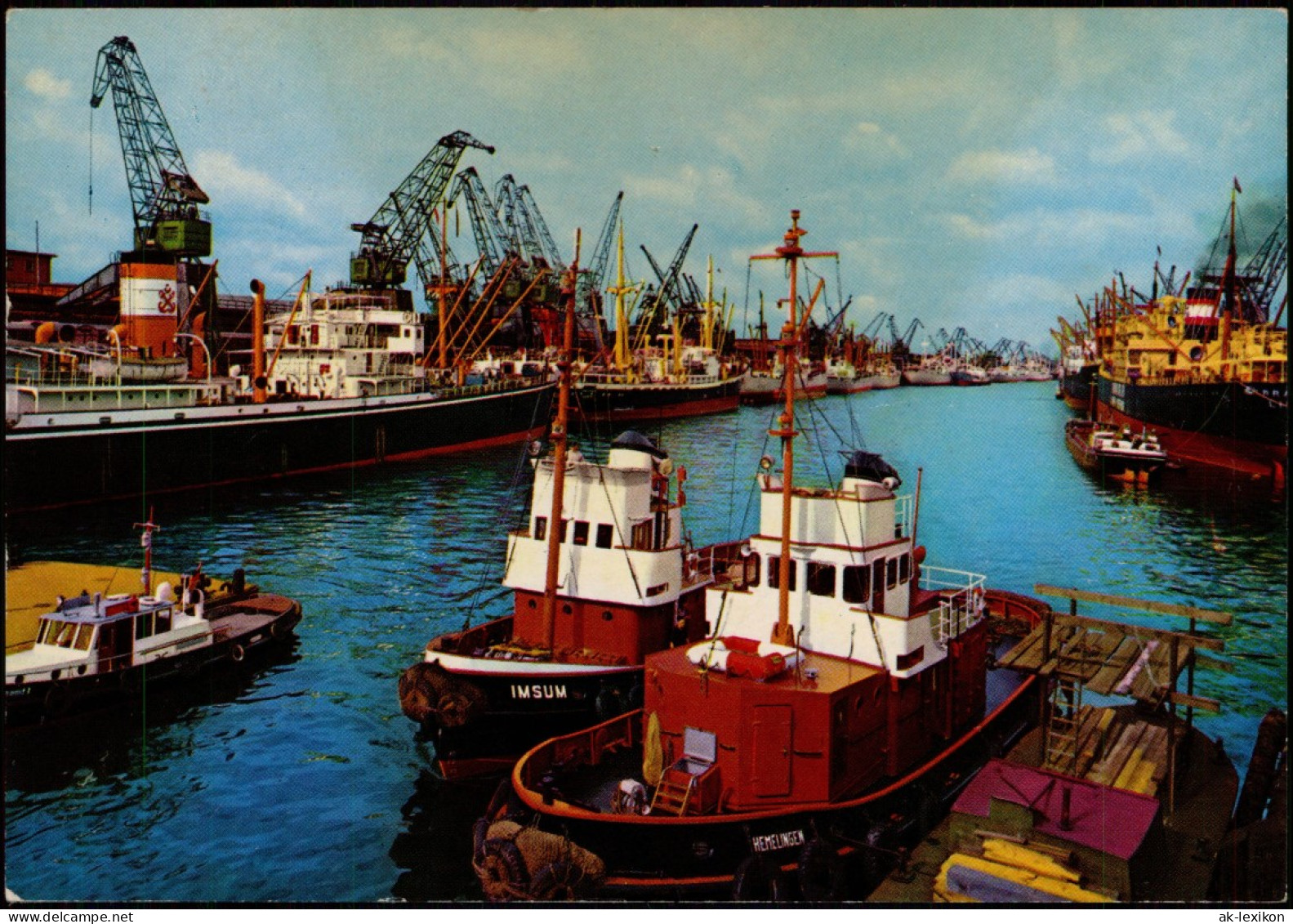 Ansichtskarte Bremen Hafen, Kräne Schiffe 1979 - Bremen