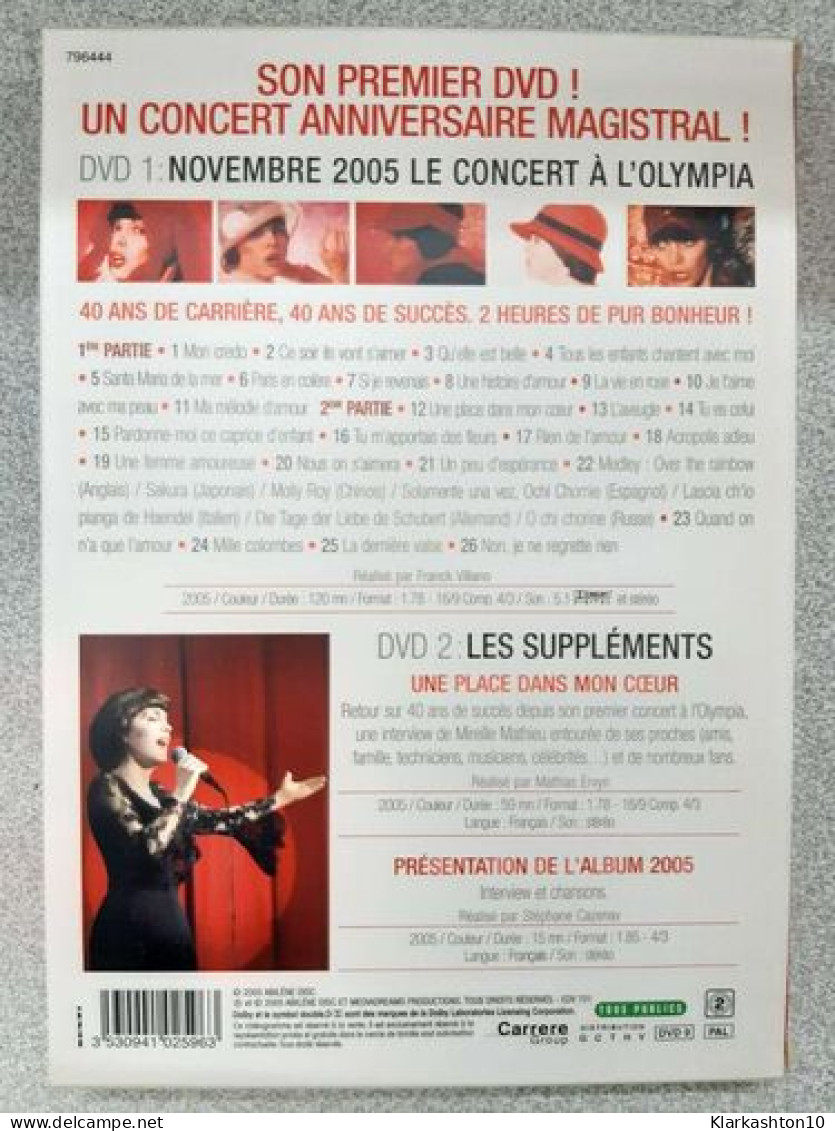 Mireille Mathieu à L'Olympia / Une Place Dans Mon Coeur - Coffret 2 DVD [FR IMPORT] - Other & Unclassified