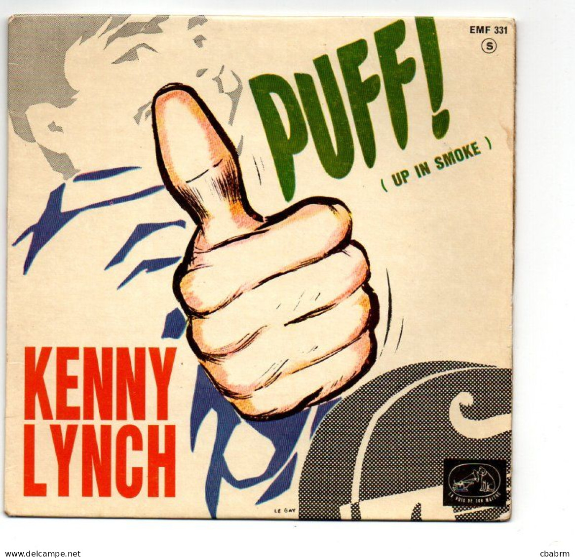 EP 45 TOURS KENNY LYNCH PUFF ! 1962 FRANCE La Voix De Son Maître – EMF 331 - 7" - Rock