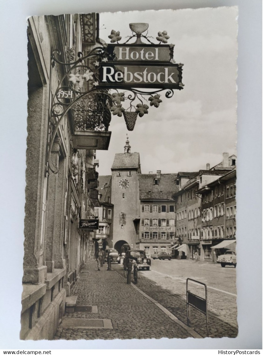 Waldshut Am Hochrhein, Kaiserstraße, Hotel Rebstock Und Rheinischer Hof, 1958 - Waldshut-Tiengen