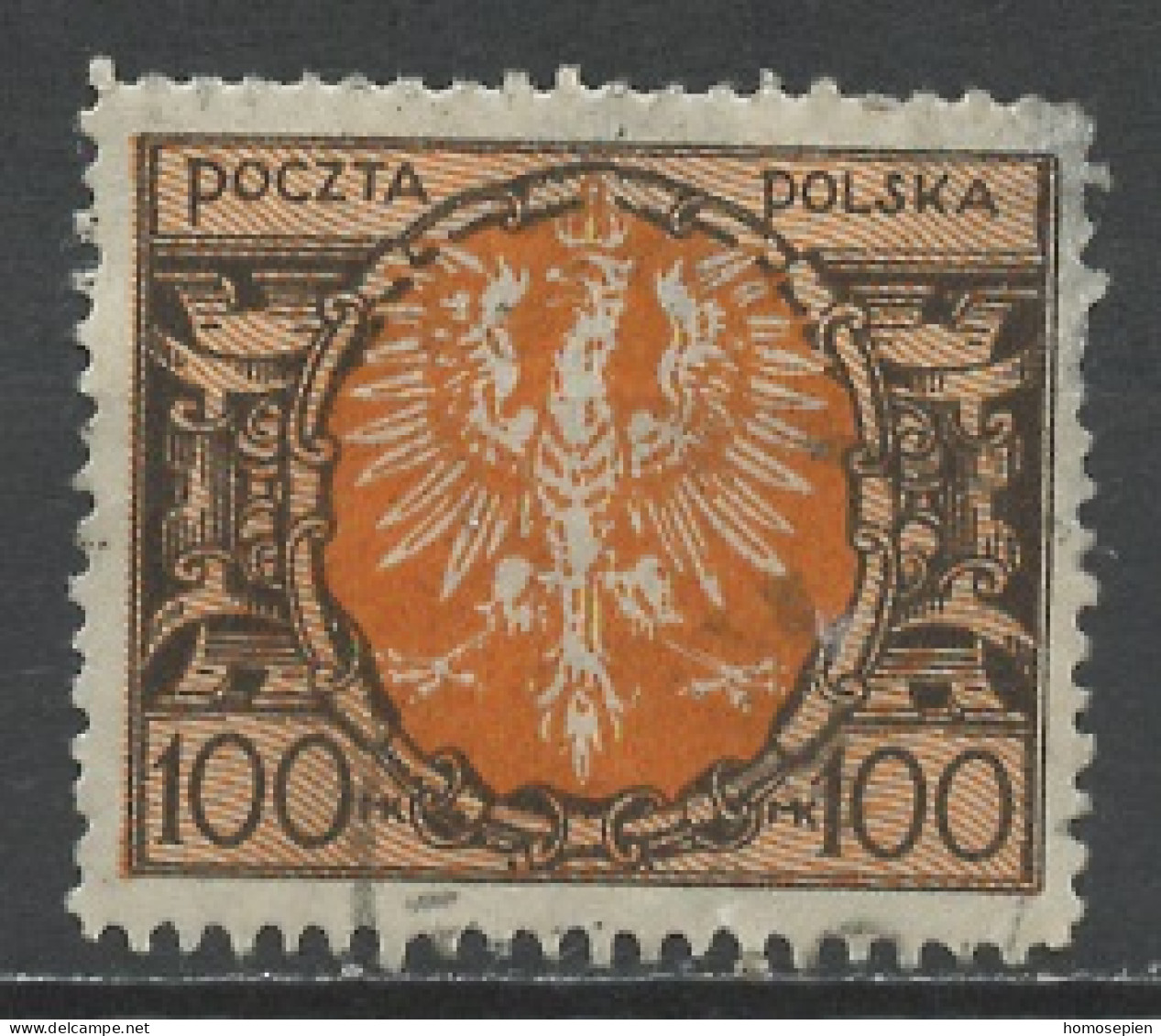 Pologne - Poland - Polen 1921-22 Y&T N°229 - Michel N°173 (o) - 100m Armoirie - K13 - Usados