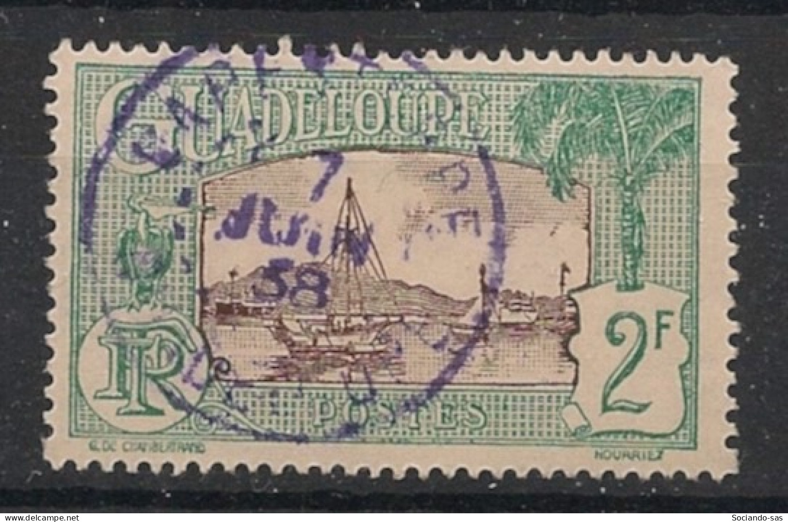 GUADELOUPE - 1928-38 - N°YT. 118 - Pointe-à-Pitre 2f - Oblitéré / Used - Gebraucht