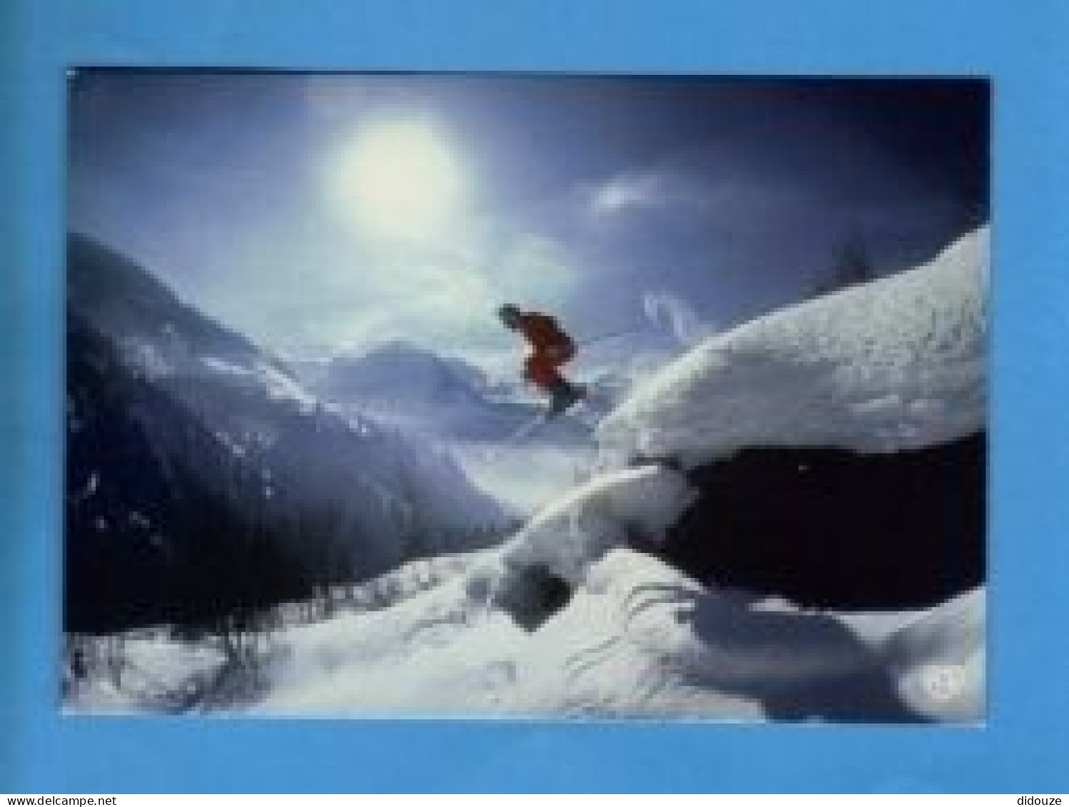 Sports - Sports D'Hiver - Ski - Comment Sauter Un Toit Couvert De Neige - Carte Vierge - Sports D'hiver