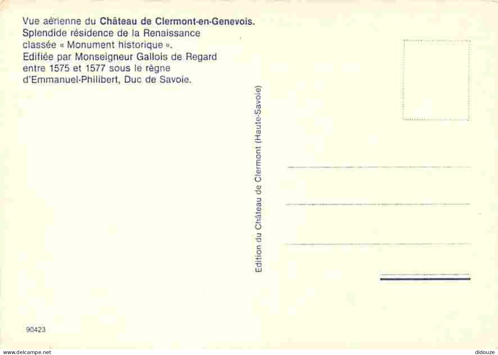 Chateaux - Château De Clermont-en-Genevois - Vue Aérienne - Clermont - Haute Savoie - Carte Neuve - CPM - Voir Scans Rec - Châteaux