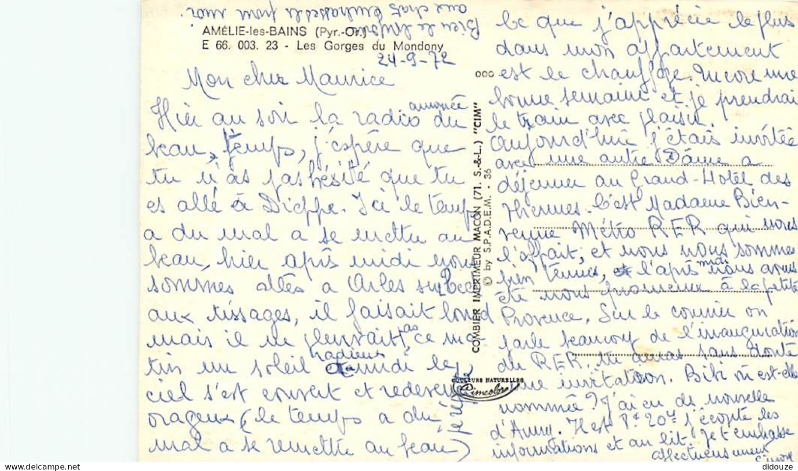 66 - Amélie Les Bains - Les Gorges Du Mondony - CPM - Voir Scans Recto-Verso - Other & Unclassified