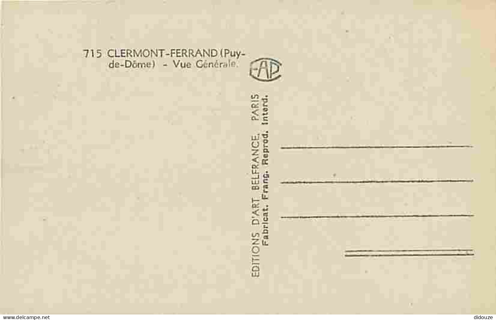 63 - Clermont Ferrand - Vue Générale - CPM - Voir Scans Recto-Verso - Clermont Ferrand