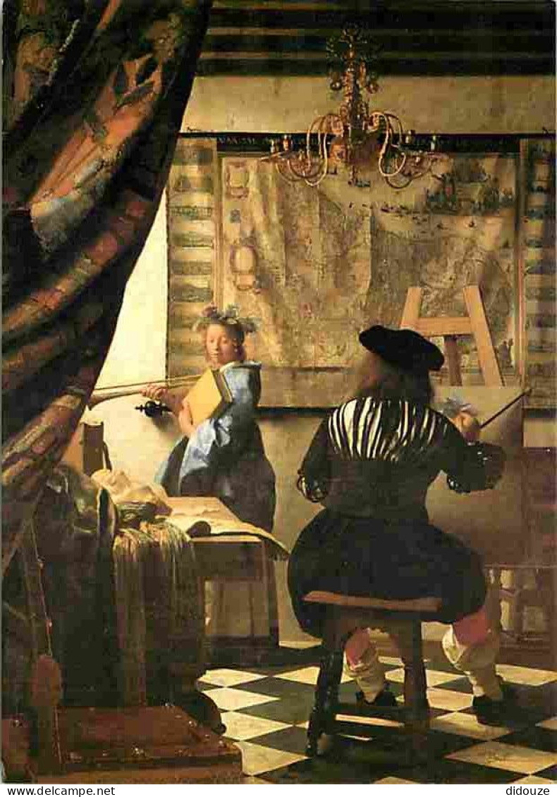 Art - Peinture - Johannes Vermeer Dit Jan Vermeer De Delft - Le Peintre Et Son Modèle - CPM - Voir Scans Recto-Verso - Paintings