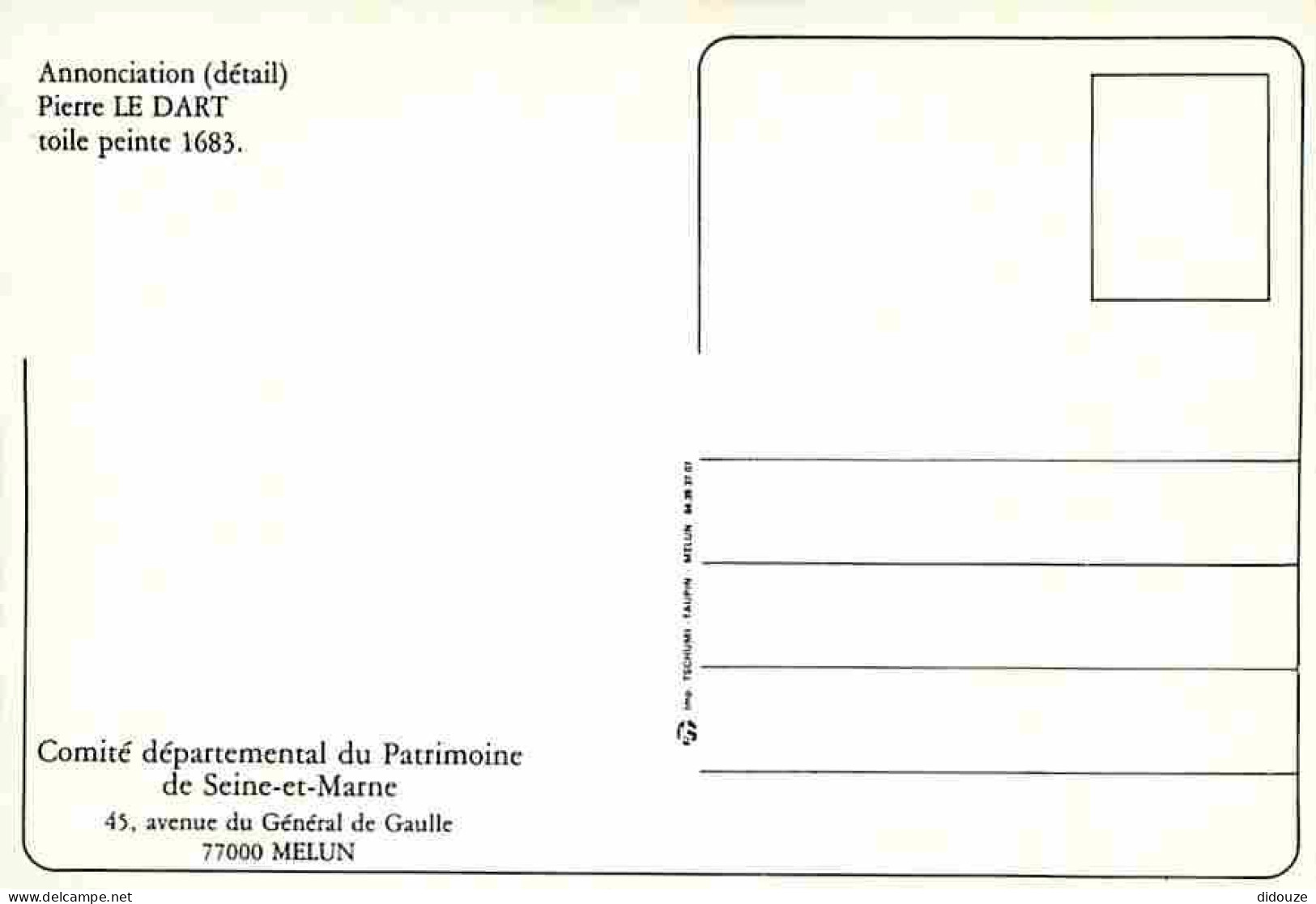 Art - Peinture Religieuse - Pierre Le Dart - Annonciation - Détail - CPM - Voir Scans Recto-Verso - Paintings, Stained Glasses & Statues