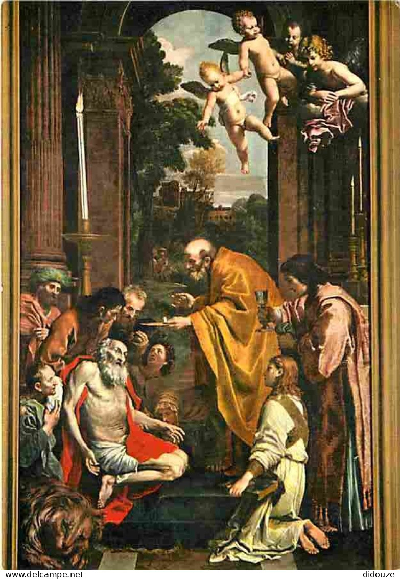 Art - Peinture Religieuse - Vatican - Pinacothèque - Domenico Zampiera - Communion De St Jérome - CPM - Voir Scans Recto - Tableaux, Vitraux Et Statues