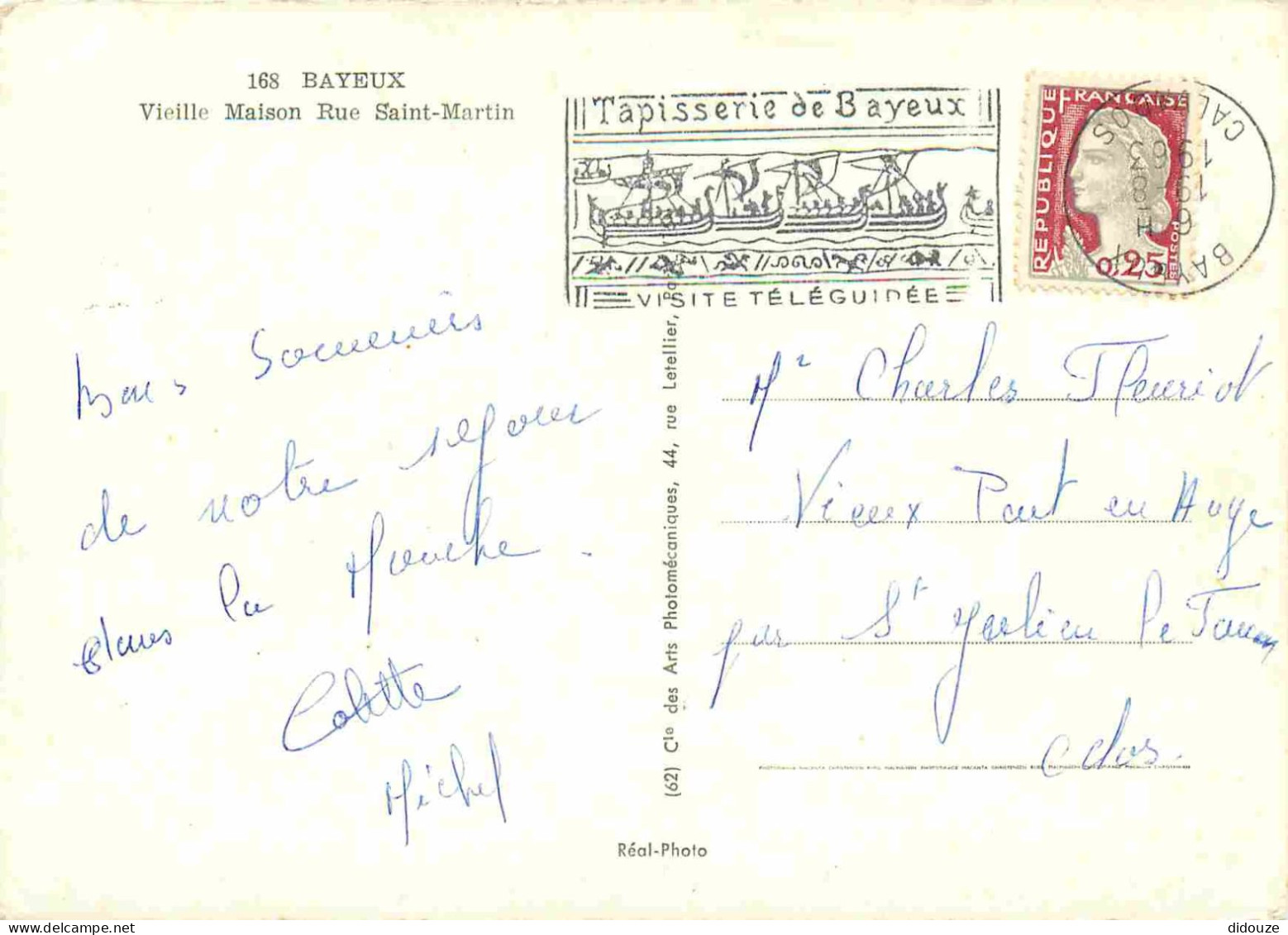 14 - Bayeux - Vieille Maison Rue Saint-Martin - Animée - Mention Photographie Véritable - Carte Dentelée - CPSM Grand Fo - Bayeux