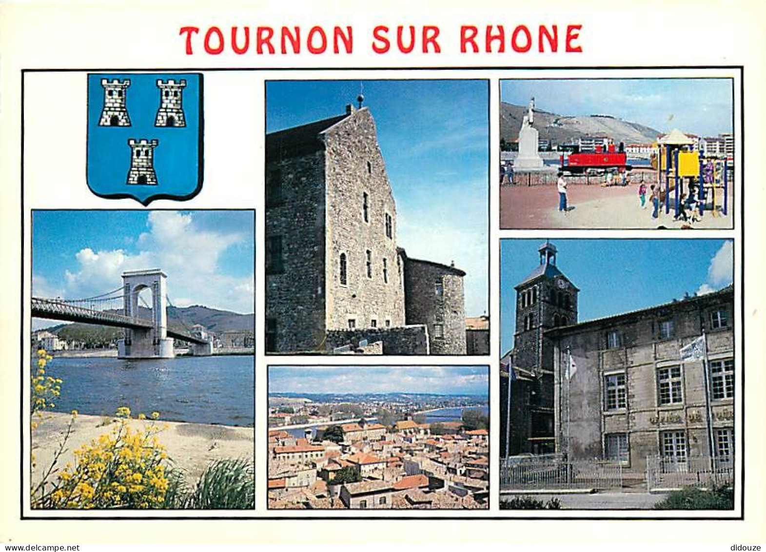 07 - Tournon Sur Rhone - Multivues - Blasons - Trains - CPM - Voir Scans Recto-Verso - Tournon